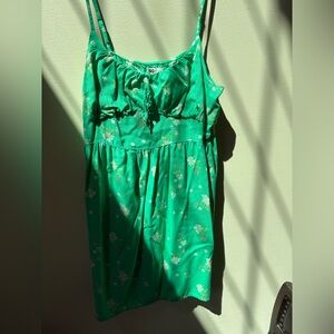 Green Floral Women's Top